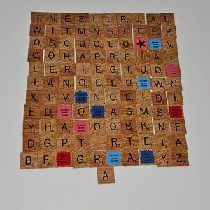 111 Scrabble Tile Refrigerator Magnets Set Lot Crossword Game